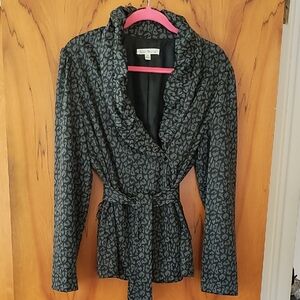 Susan Bristol Vintage Black and Gray Patterned Jacket